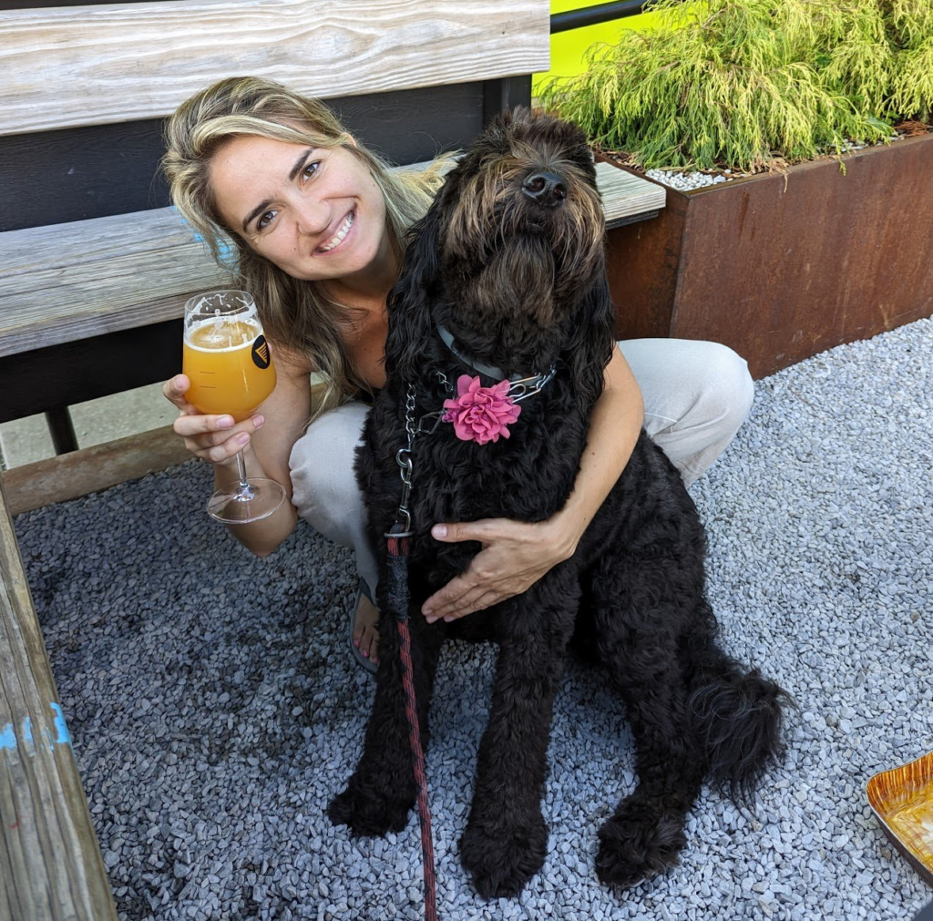 Elena Salem with dog