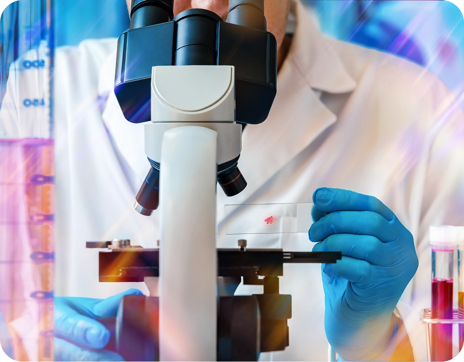person doing lab work