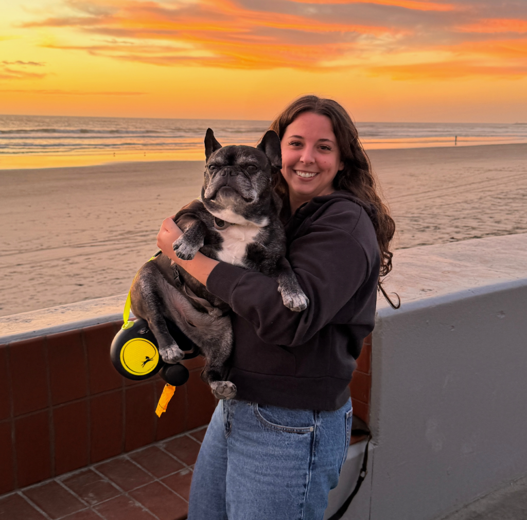 Nicole with dog
