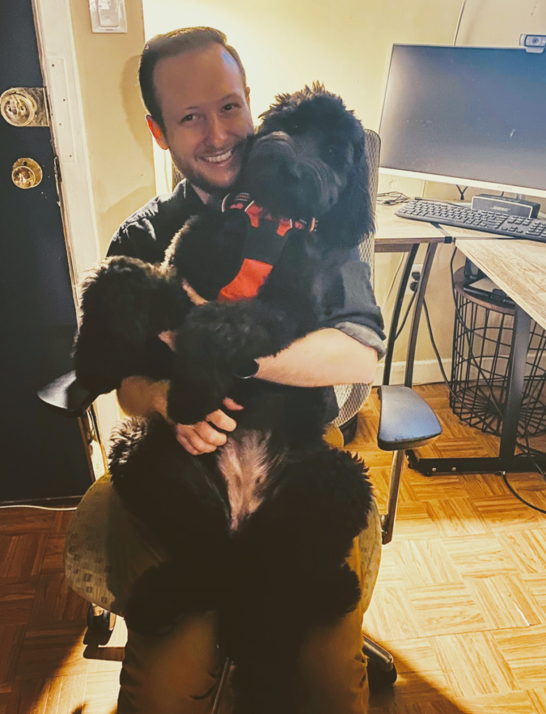 Nick Salem with Dog