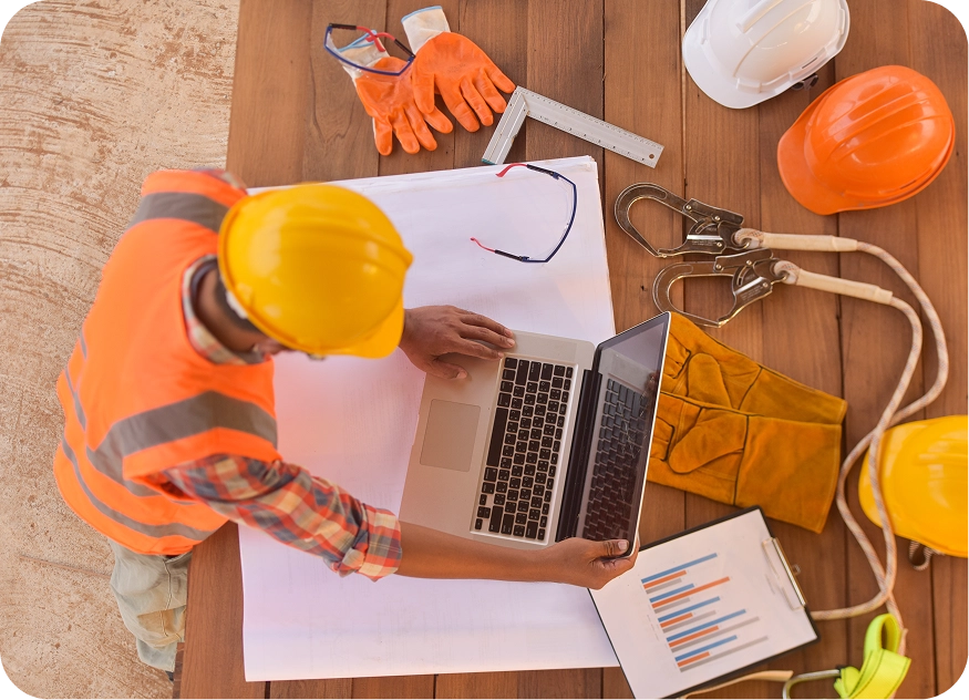 workers at engineering site
