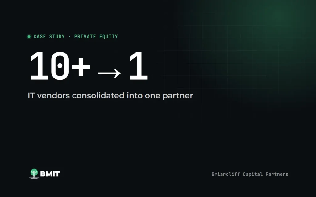 Briarcliff Capital Partners case study: 10+→1 IT vendors consolidated into one partner